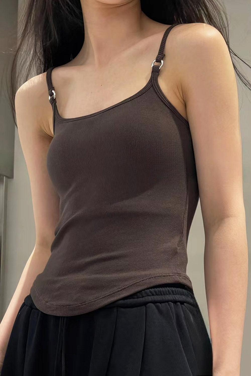 Camila Padded Adjustable Strap Top - Yan's Singapore