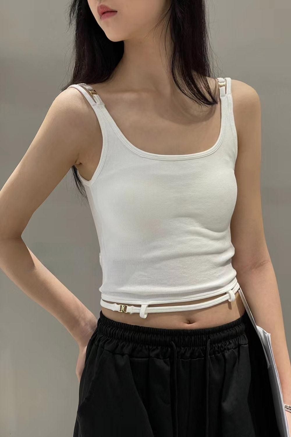 Double Strap Crop Top - Yan's Singapore