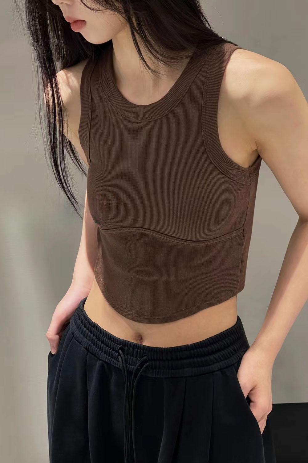 Tessa U-Neck Tank Top - Yan's Singapore