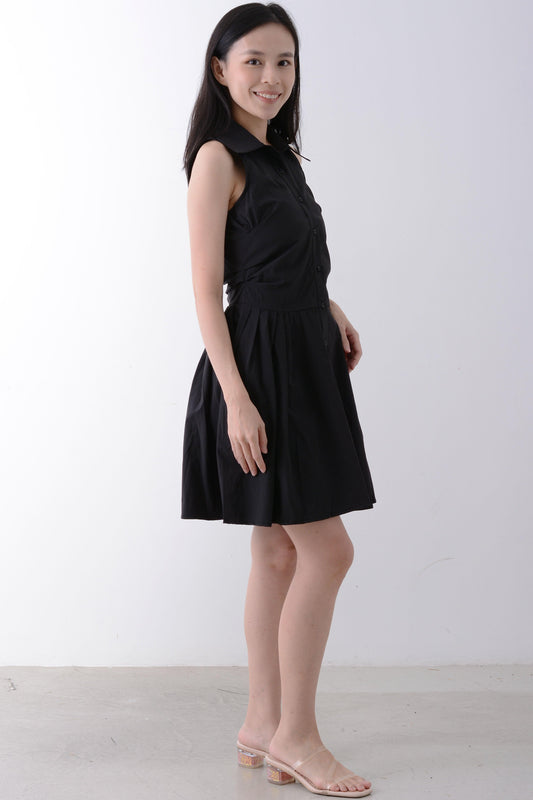 Collar Button Down Midi Dress - Yan's Singapore