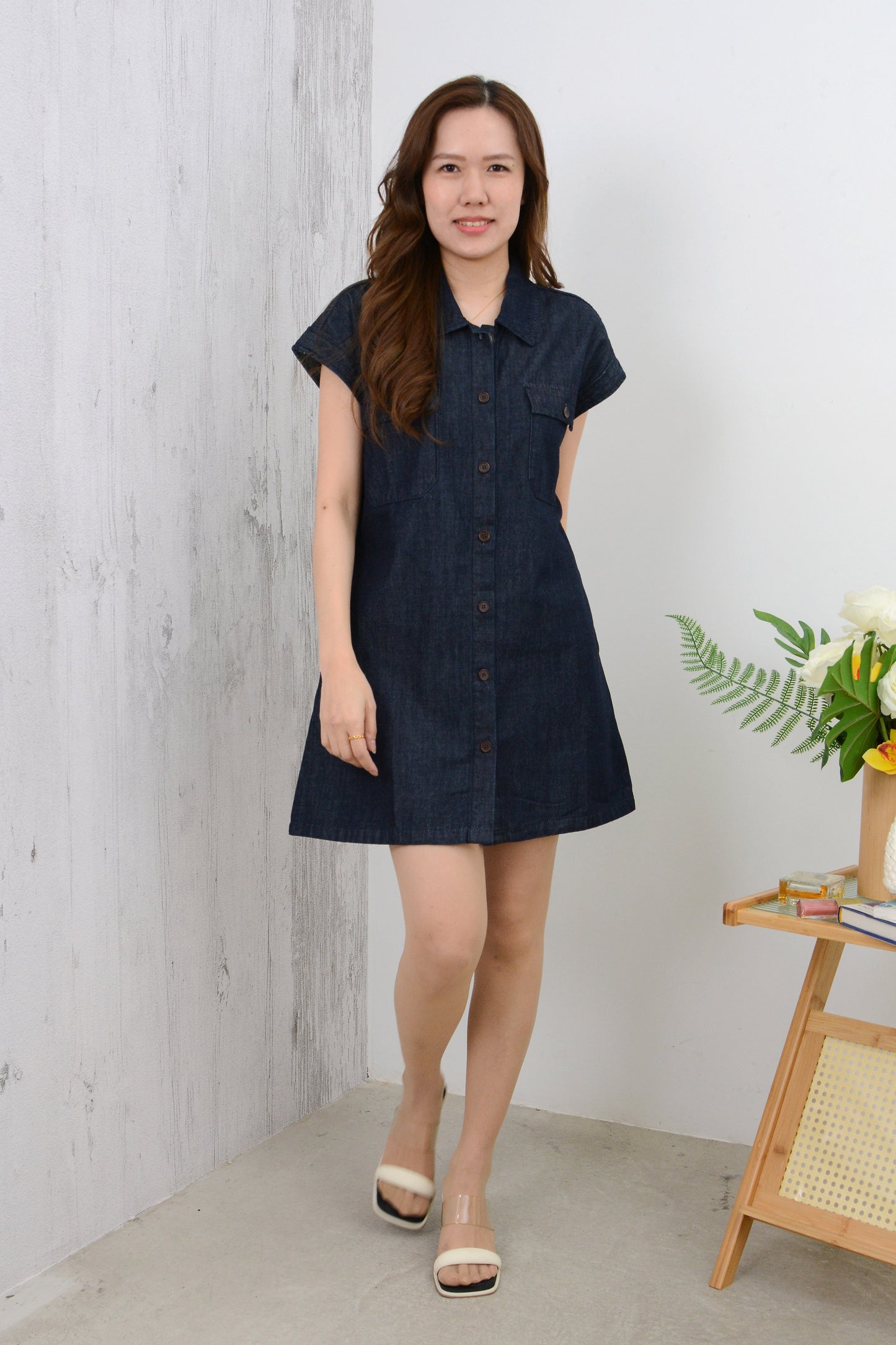 Lydia Denim Shift Dress