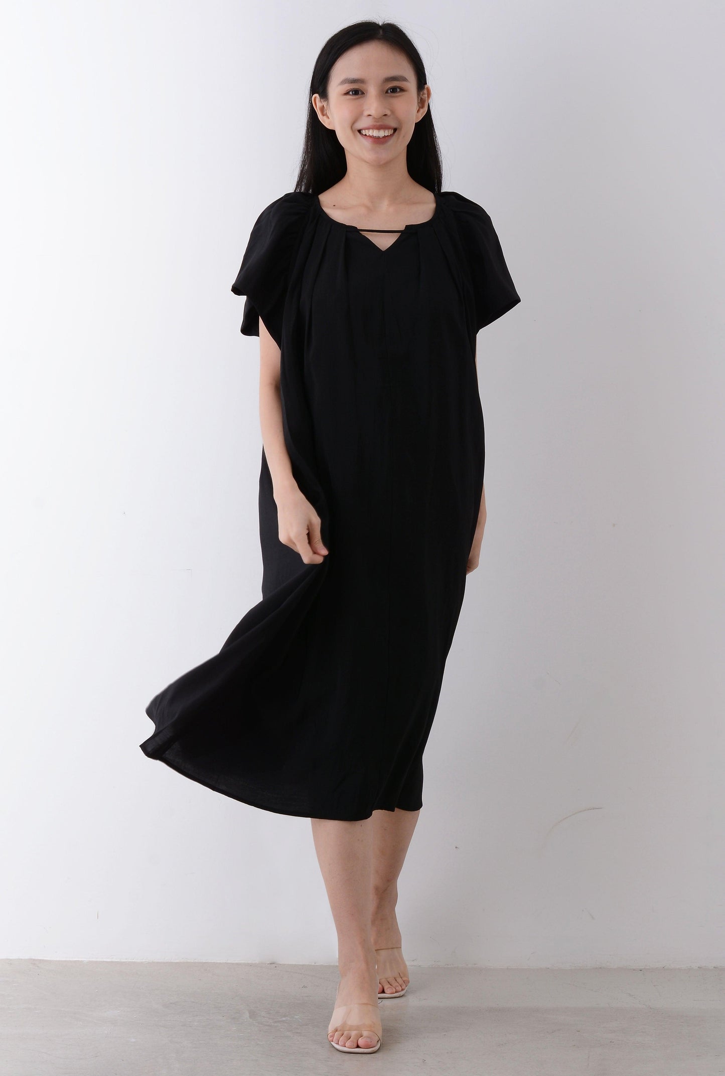 Puff Sleeve Maxi Dress - Yan's Singapore