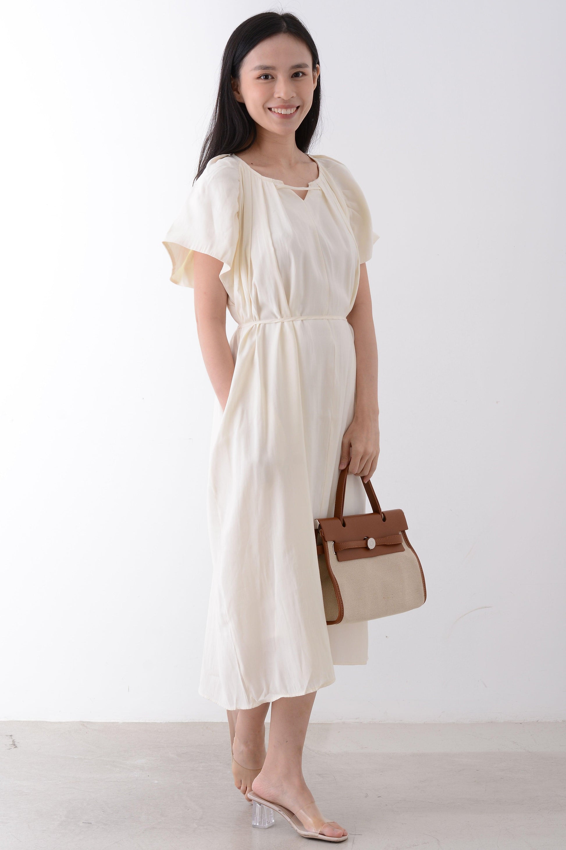 Puff Sleeve Maxi Dress - Yan's Singapore