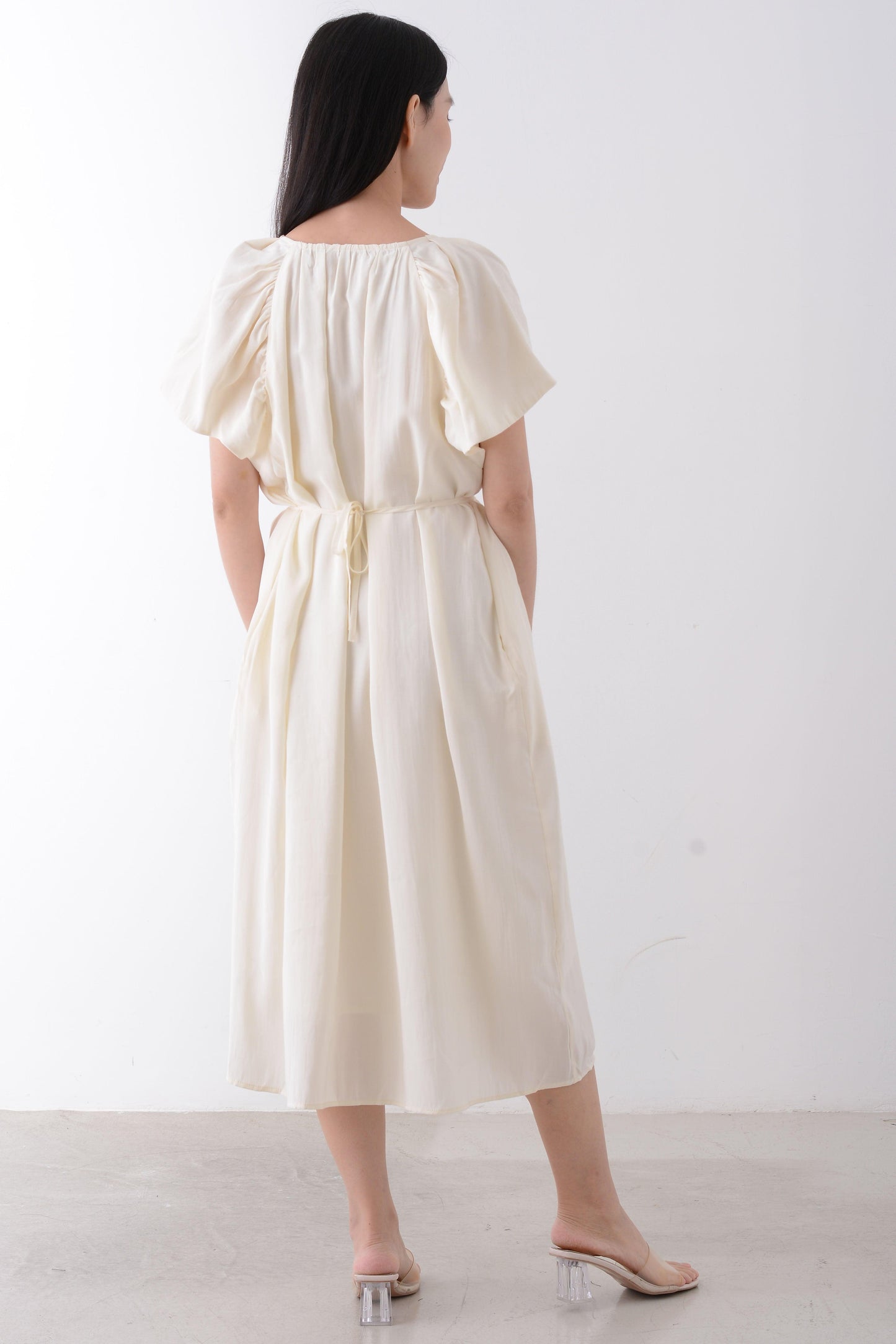 Puff Sleeve Maxi Dress - Yan's Singapore