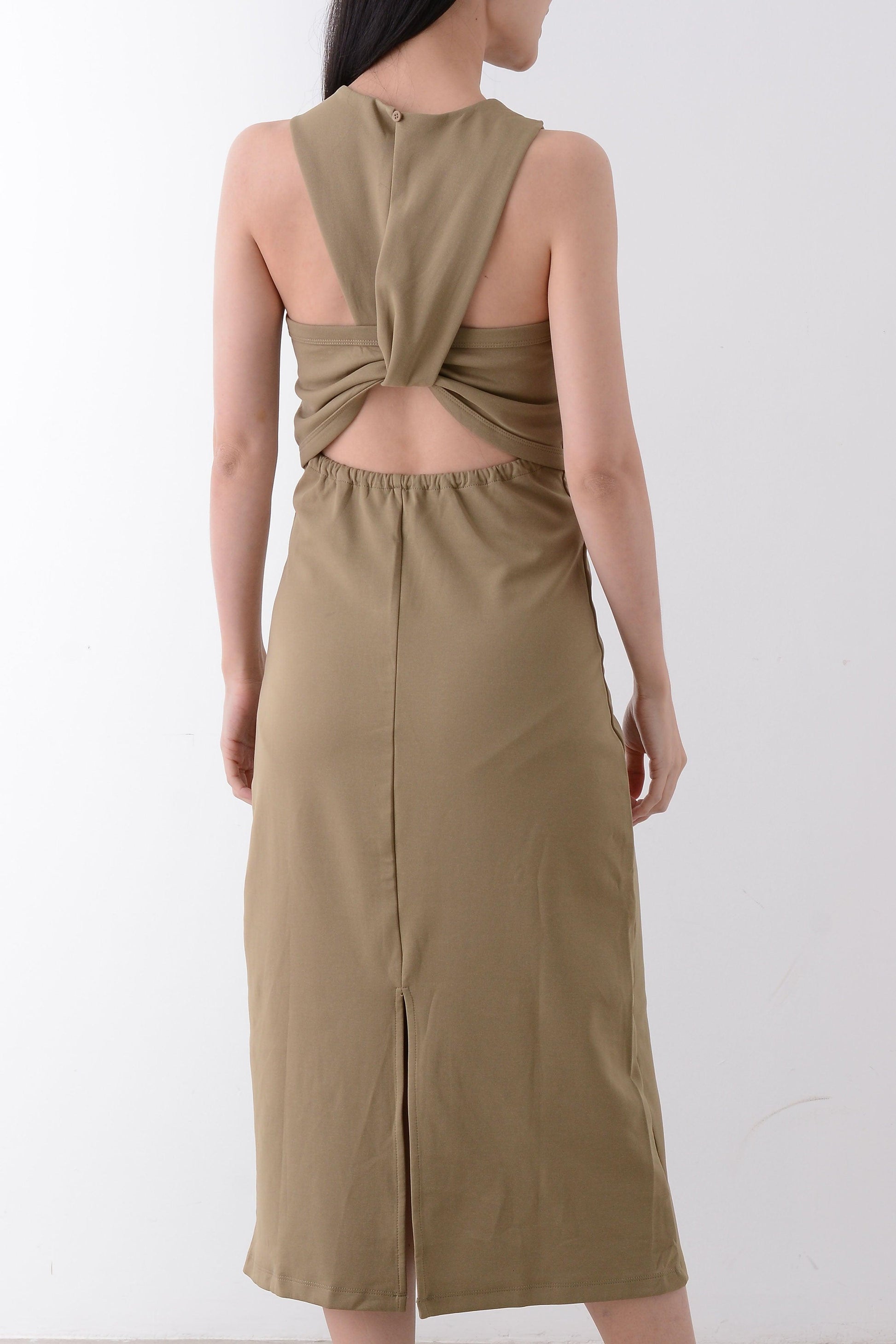 Cross-Back Midaxi Dress - Yan's Singapore