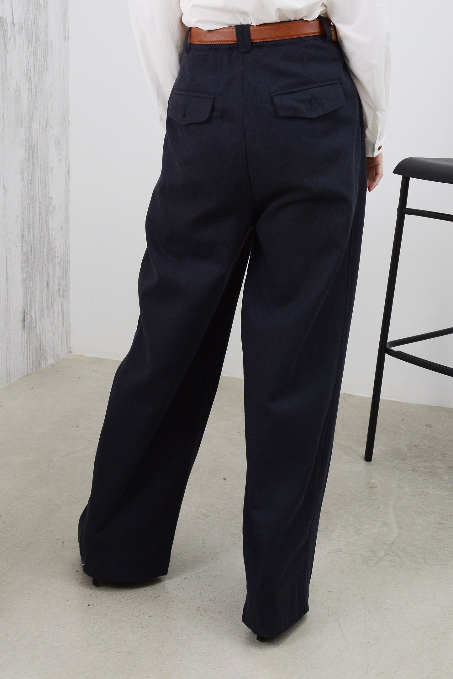 Wide-Leg Trousers With Belt